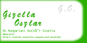 gizella oszlar business card